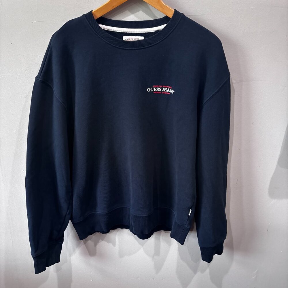 Guess Jeans American Tradition Crewneck Sweatshirt Navy SZ: Medium